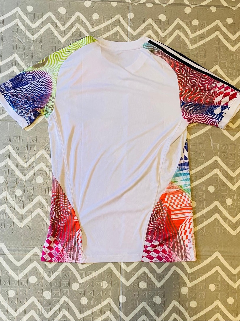 Adidas vintage retro floral soccer running training jersey shirt S - Picture 5 of 5